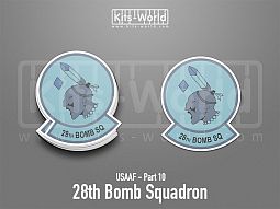 Kitsworld SAV Sticker - USAAF - 28th Bomb Squadron Height: 100 mm 